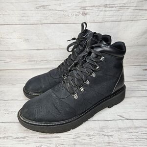 Men's Fitflop Black Lace Up Boots AA3-090 Size 12